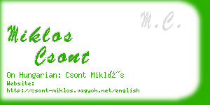 miklos csont business card